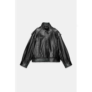 ZARA LEATHER BOMBER JACKET ZW COLLECTION LIMITED EDITION